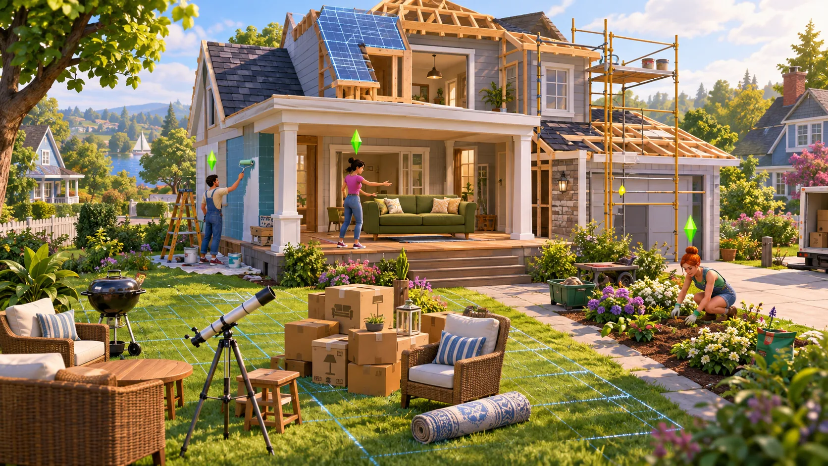 Budowa i urządzanie domu w trybie budowania The Sims 4